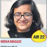 Meha Maggo342 All India 22th Rank