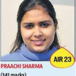 Praachi Sharma341 All India 23th Rank