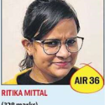 Ritika Mital328 All India 36th Rank