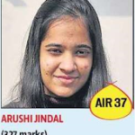 Arushi Jindal327 All India 37th Rank