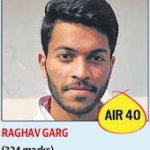 Raghav Garg324 All India 40th Rank